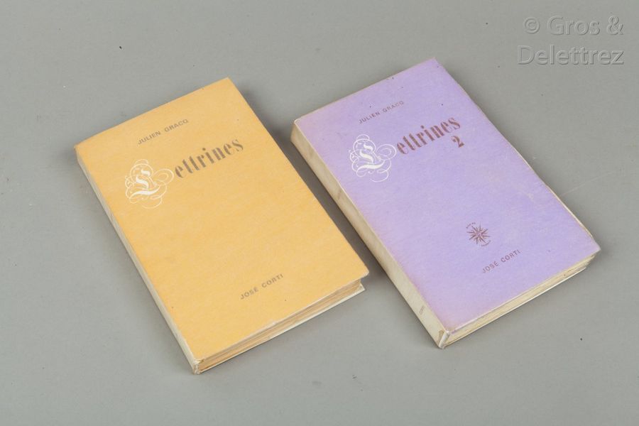 Null Julien GRACQ. Lettrine et Lettrine 2. Paris, Corti, 1967 et 1974, 2 volumes&hellip;