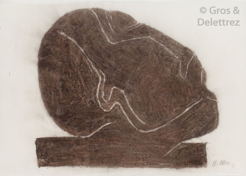 Raoul UBAC (1910-1985) Profil Fusain sur calque. Signé en bas à droite. 32 x 45 &hellip;