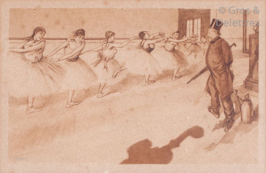 Michel MANZI Edgar Degas et les danseuses à la barre Photo–aquatinte. Épreuve en&hellip;