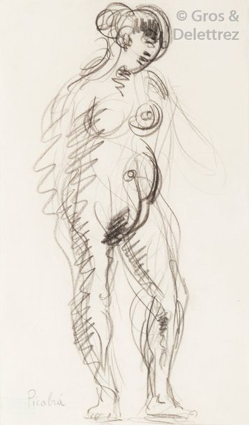 Francis PICABIA (1979-1953) (autour de) Nu féminin Crayon, signé en bas à gauche&hellip;