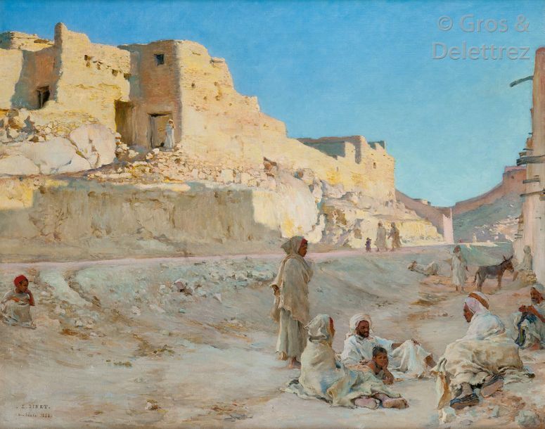 Null Étienne DINET (1861-1929) 


Repos dans une rue de Bou Saâda, 1888 


Huile&hellip;