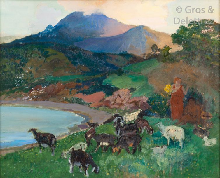 Null Léon CARRE (1878-1942) 


Paysage de Kabylie, 1915


Huile sur toile, signé&hellip;