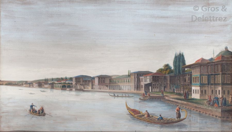 Null Attribué à Antoine-Ignace MELLING (1763-1831) Vue de Constantinople Aquarel&hellip;