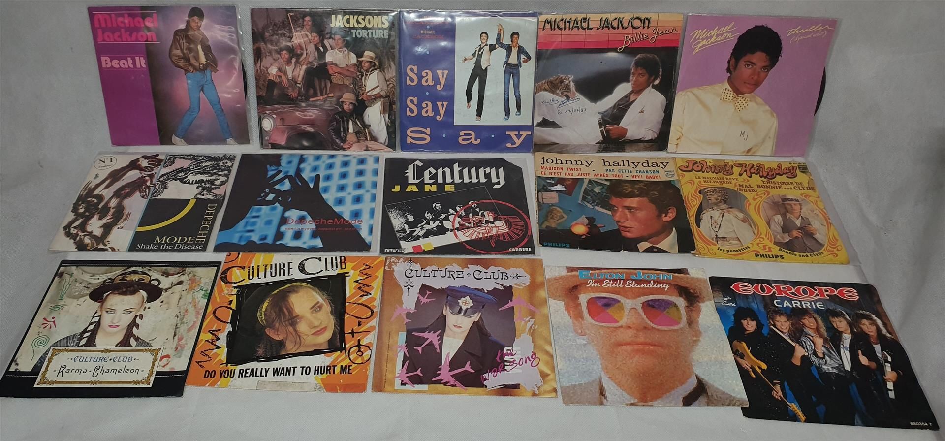 Null LOT DE 15 VINYLES 45 T 100% ROCK, HARD ROCK, METAL ETAT GENERAL BON/CORRECT&hellip;