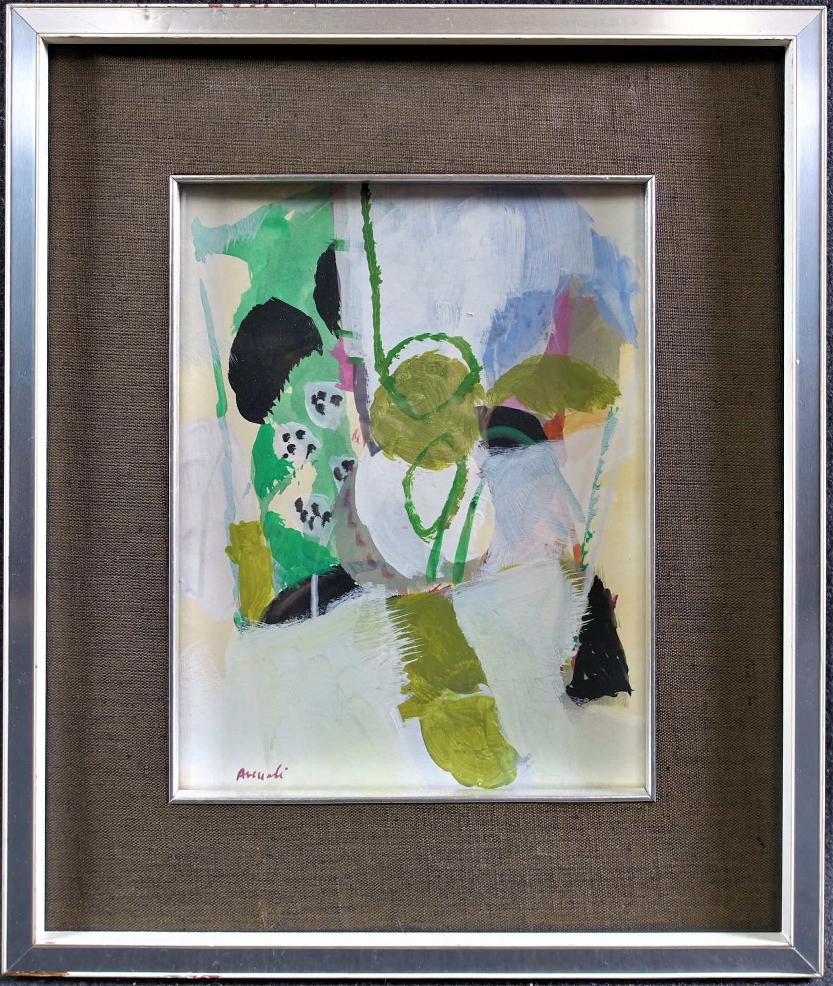 Null AVENALI Marcello (1912-1981): Abstract composition. Gouache signed. 28 x 21