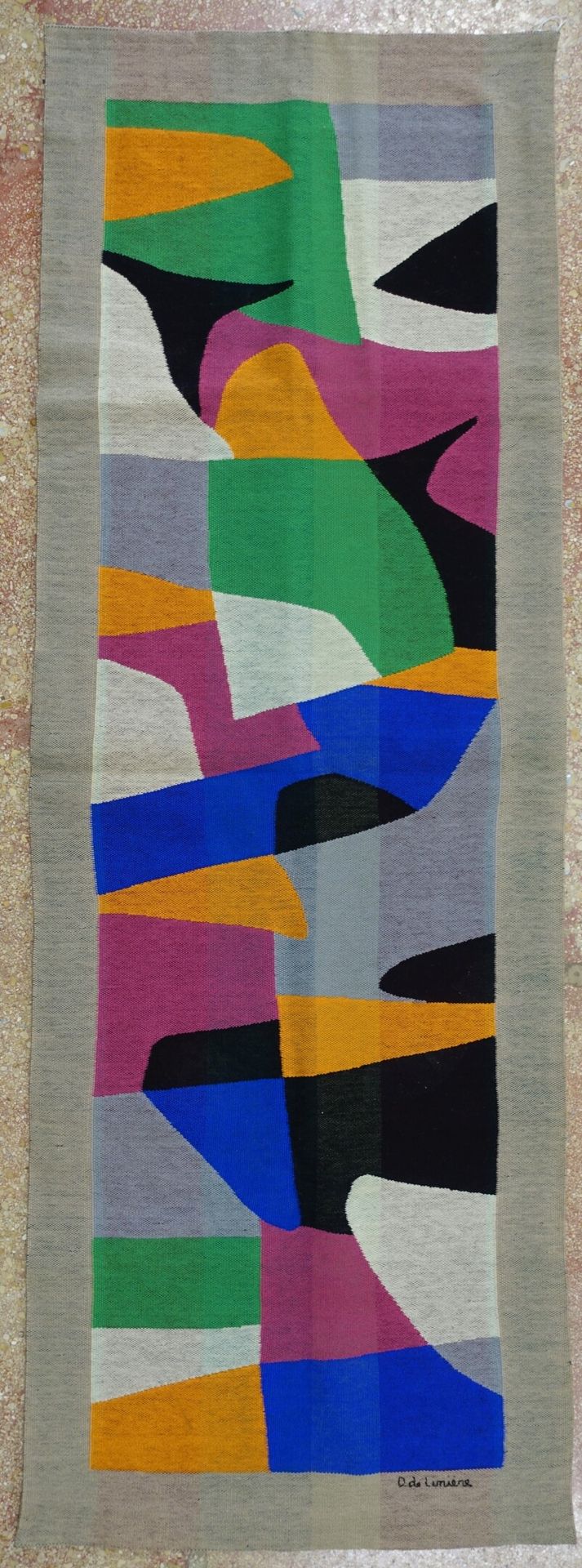 Null DE LINIERE Daniel (born in 1925) : La Fonte des Neiges. Tapestry signed, wi&hellip;
