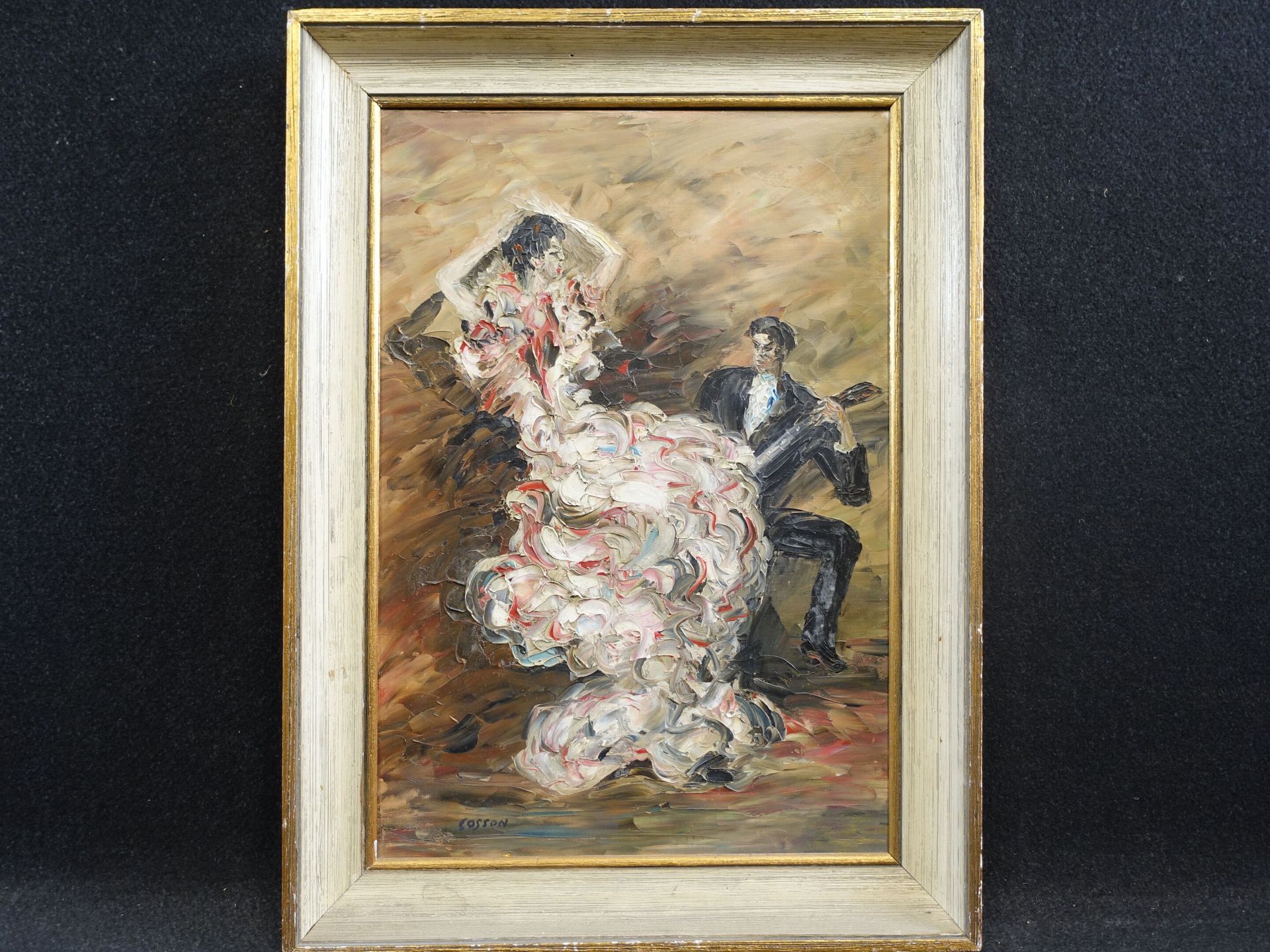Null COSSON Marcel (1878-1956) : La danseuse de flamenco. H.S.T. Signée, 55 x 38&hellip;
