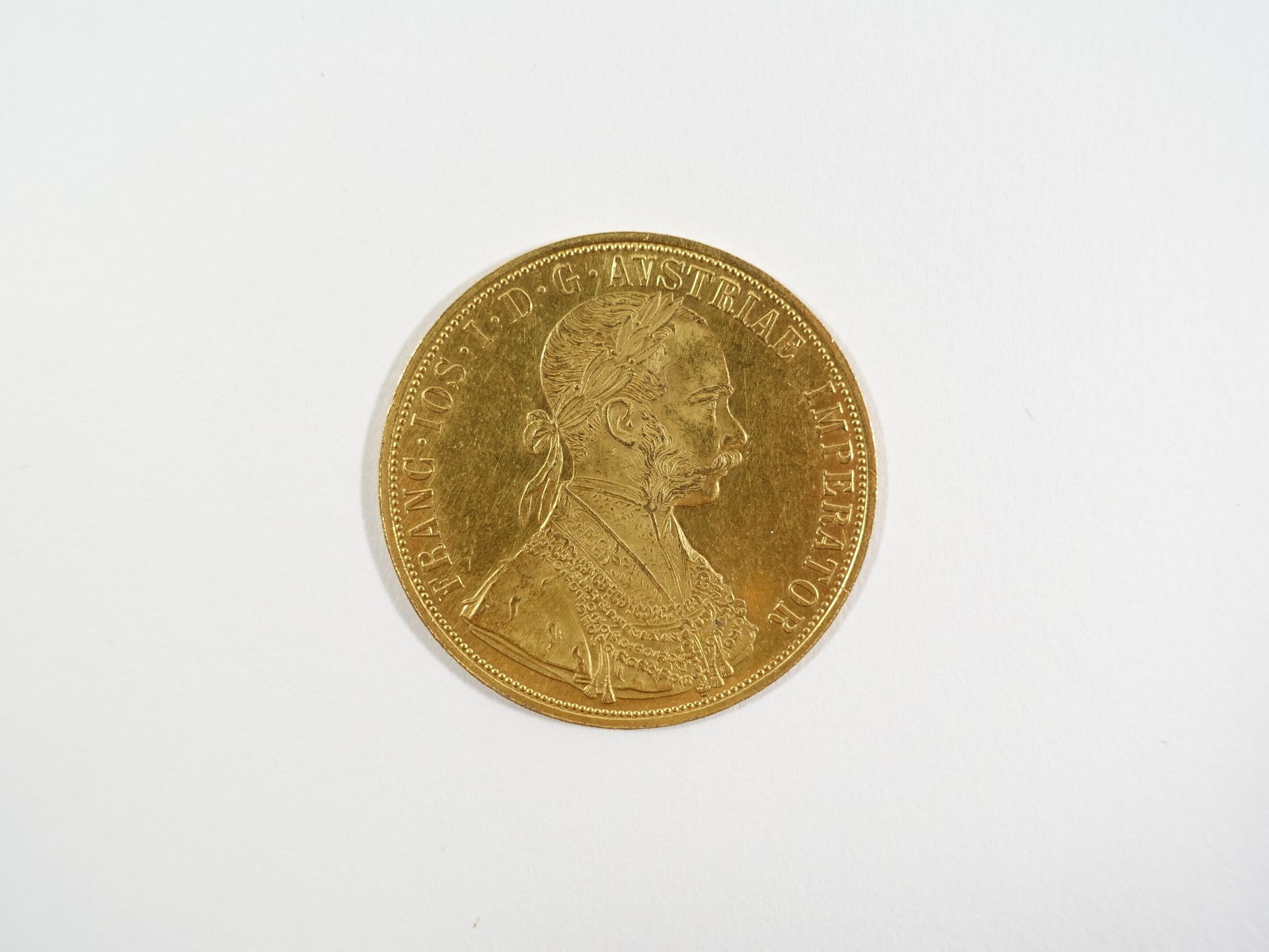 Null ÖSTERREICH: Eine Vier-Dukaten-Goldmünze Franz Joseph, 1915, Refrappe - 5. L&hellip;