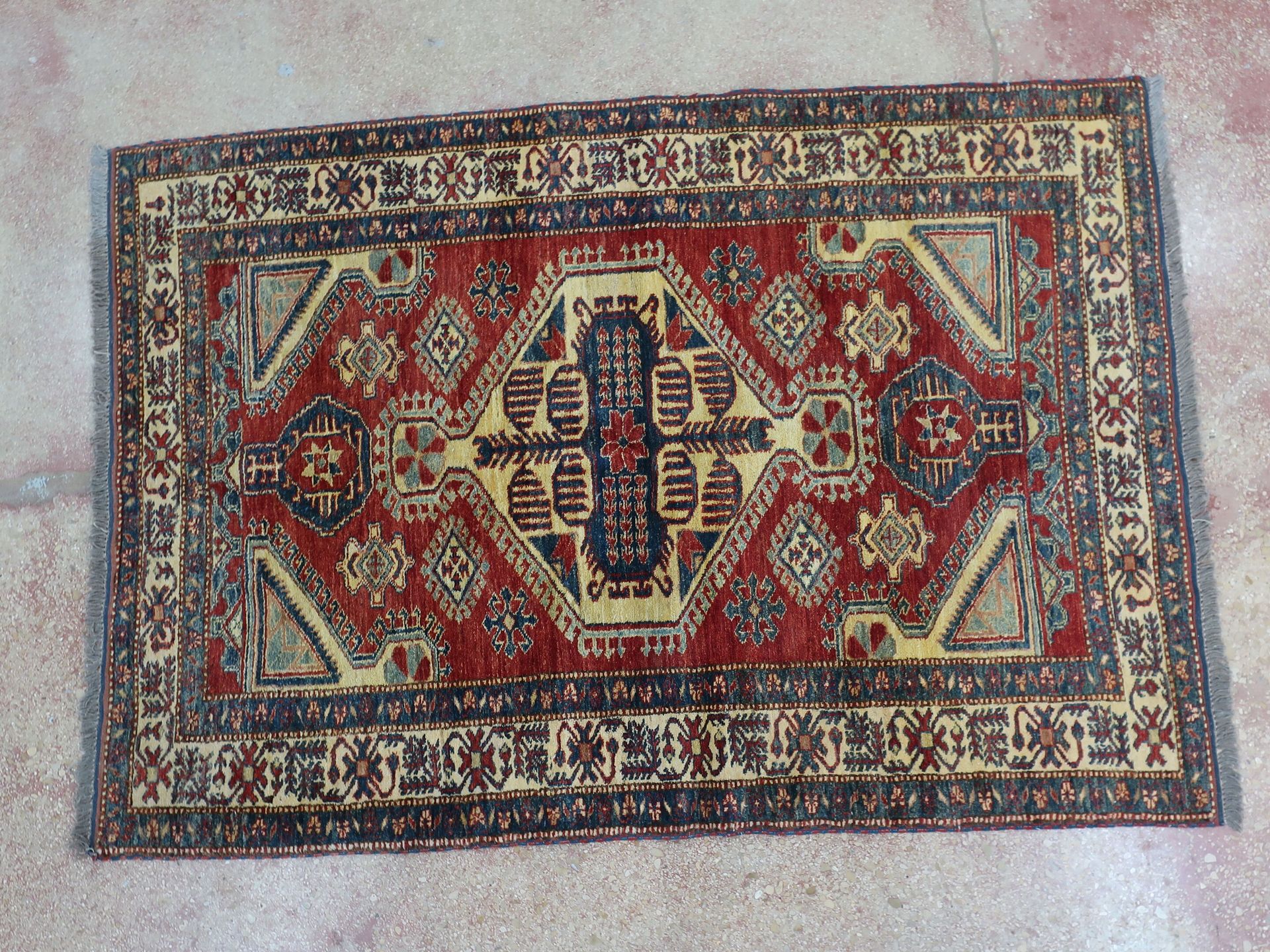 Afghanischer Teppich (Kette, Schuss und Wollflor), Afgha…