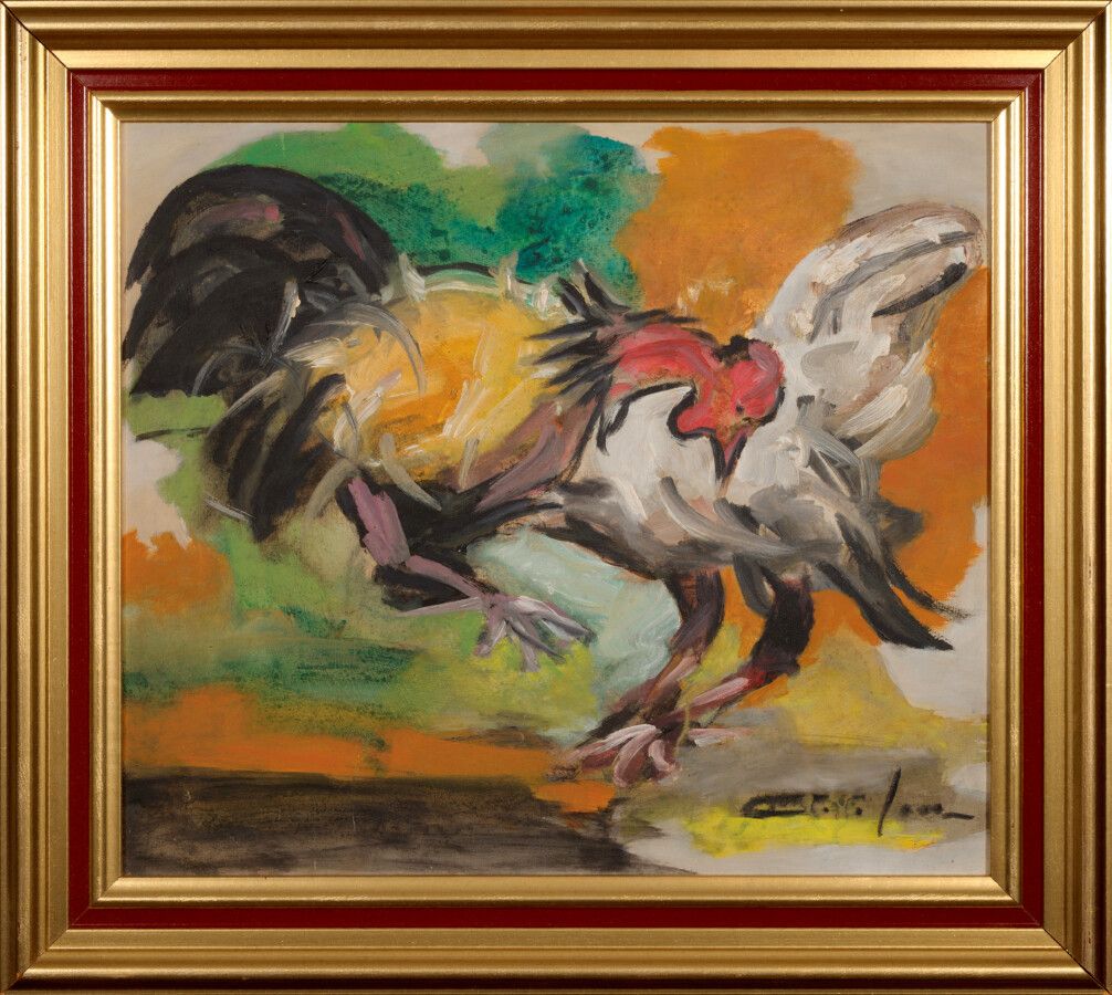 Null CÉDOR Dieudonné (1925 - 2010)

Fight of cocks 

Oil on isorel signed lower &hellip;