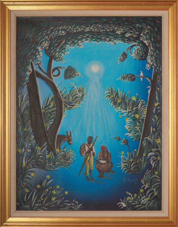 Null 布尔蒙（BYRON Bourmond） (1920 - 2004)

耶稣诞生

布面油画，右下角有签名

81 x 61 cm

带框架