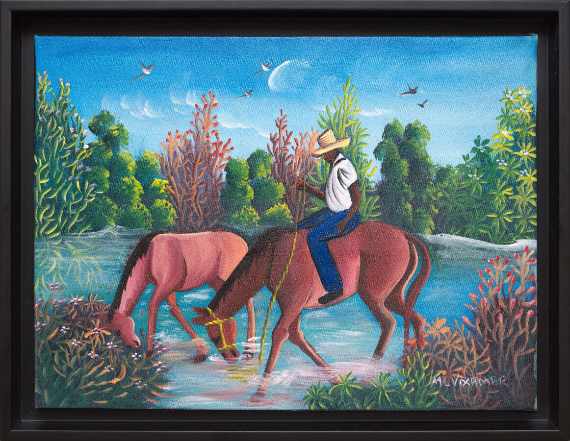 Null VIXAMAR M. L. 

Horses at the river 

Oil on canvas signed lower right

30 &hellip;