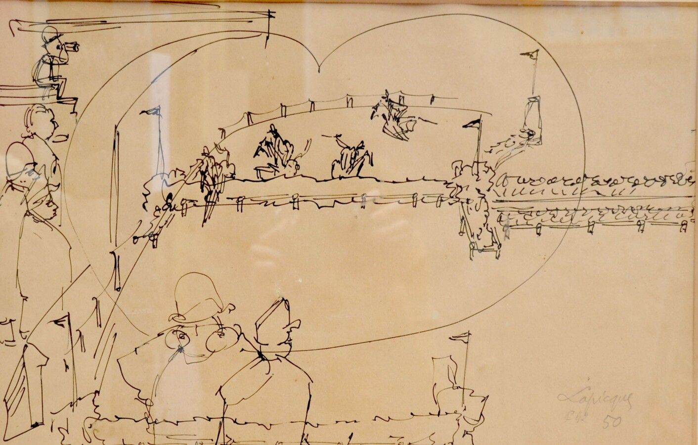 Null 查尔斯-拉皮克 (1898-1988)

马场

右下方有水墨签名和日期50，并注有C42。

30 x 47 cm (正在展出)
