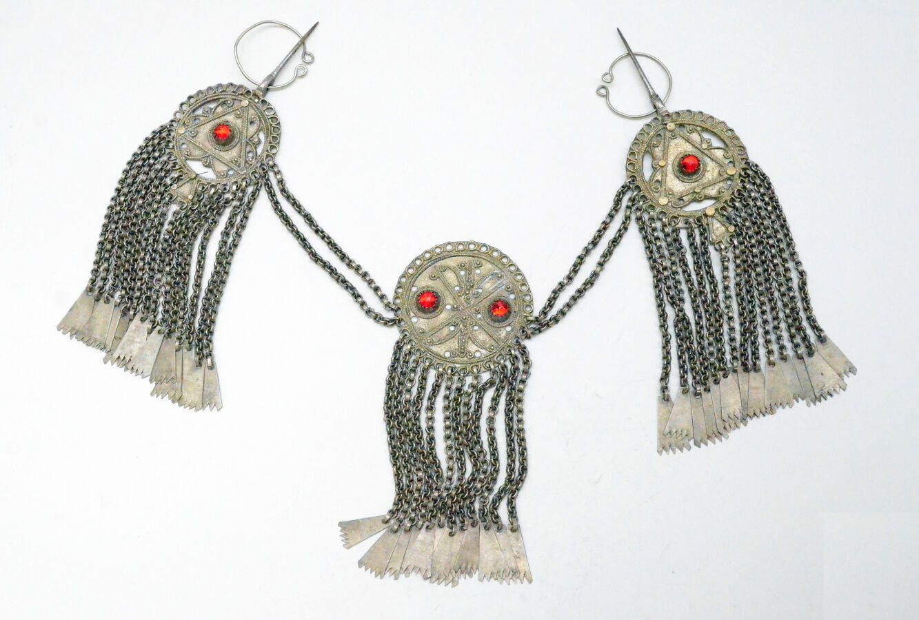 Null Six bracelets, two amulet holders, one pectoral ornament, Moor, Tuareg, Alg&hellip;