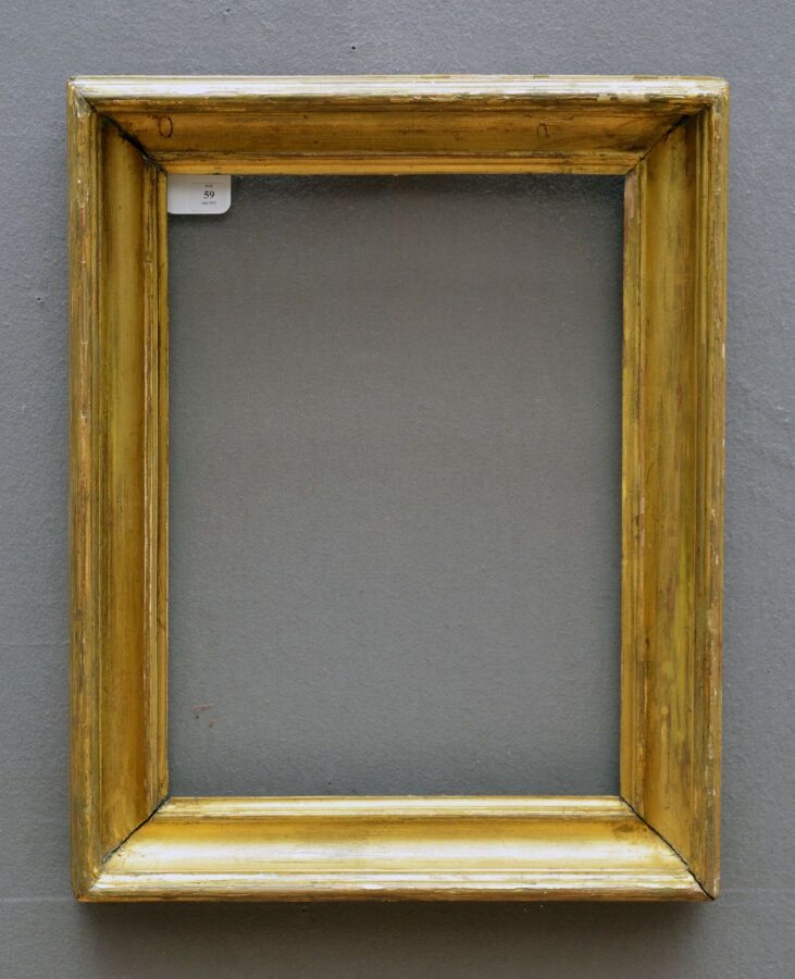 Null 一个模制和镀金的木框。

意大利，19世纪

尺寸：37 x 26.5 x 5厘米