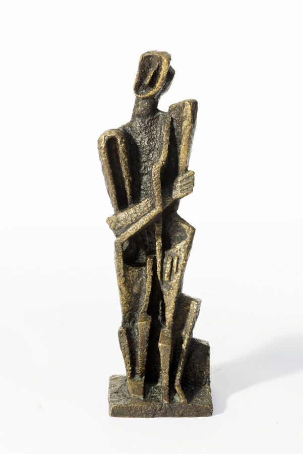 Null ZADKINE Ossip (1888-1967) 
Hominium
Bronze à patine brun mordoré, signé "O &hellip;