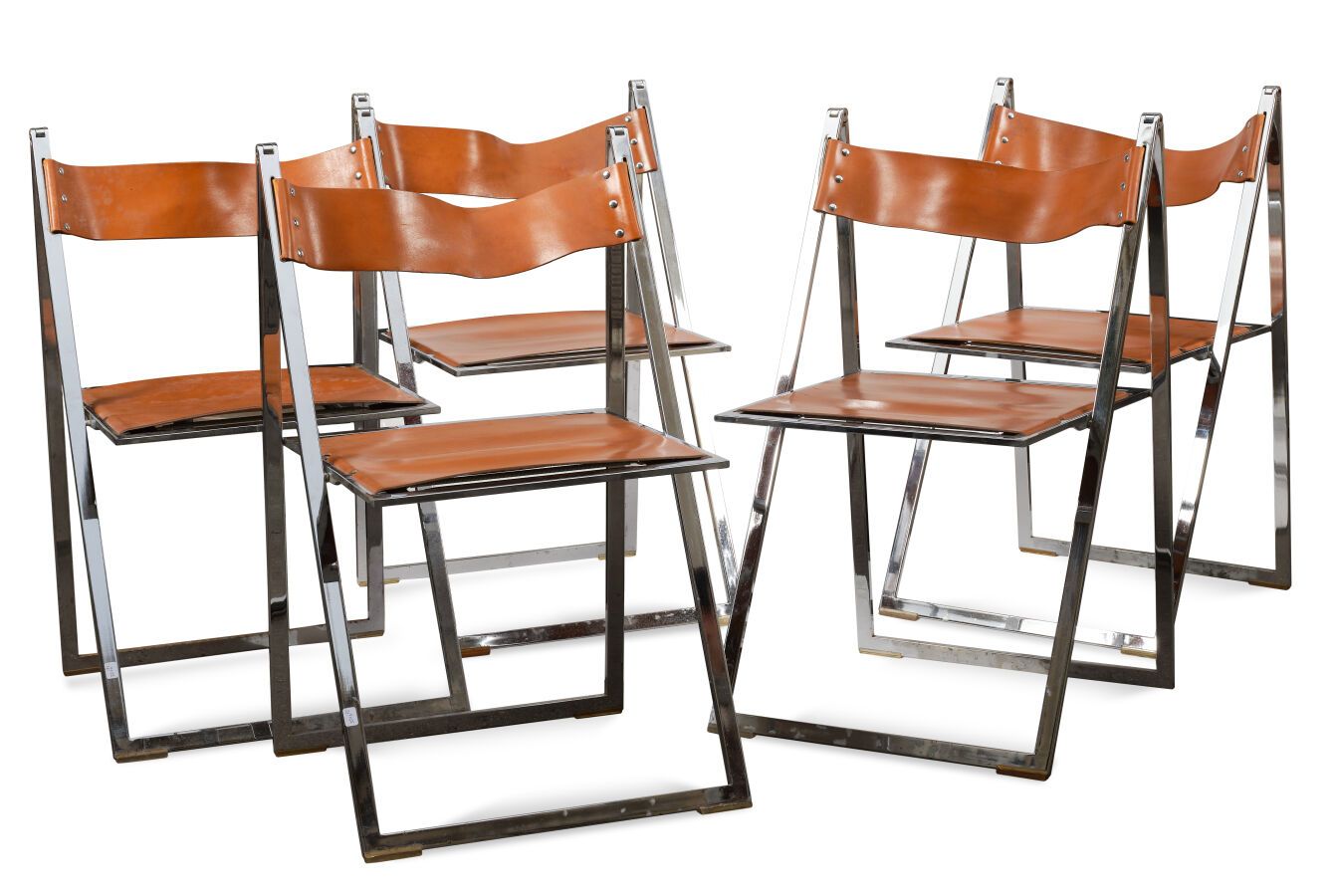 Null FONTONI et GERACI Designers
Modèle Elios
Suite de 5 chaises pliantes, la st&hellip;