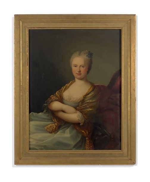 Ecole française du milieu du XVIIIème siècle Portrait de Françoise de Bally, Com&hellip;