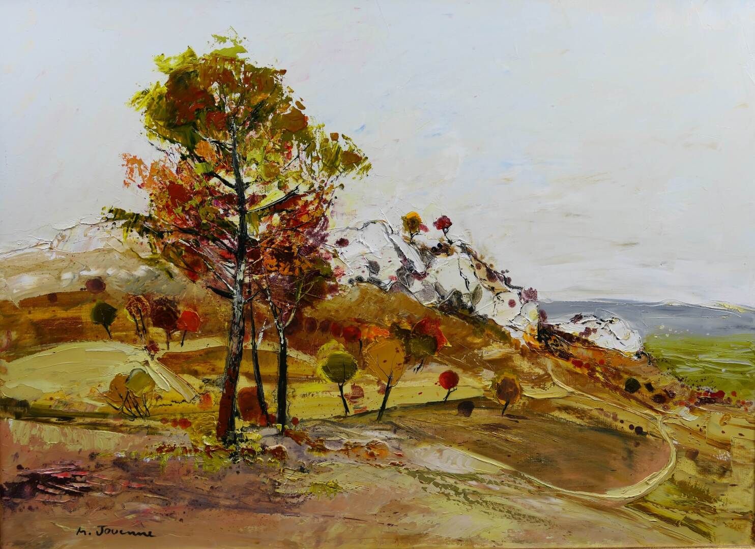 Null 米歇尔(1933 - 2021)-多雷交响曲-布面油画，左下角有签名-带框-约73 x 100 cm - 按原样出售