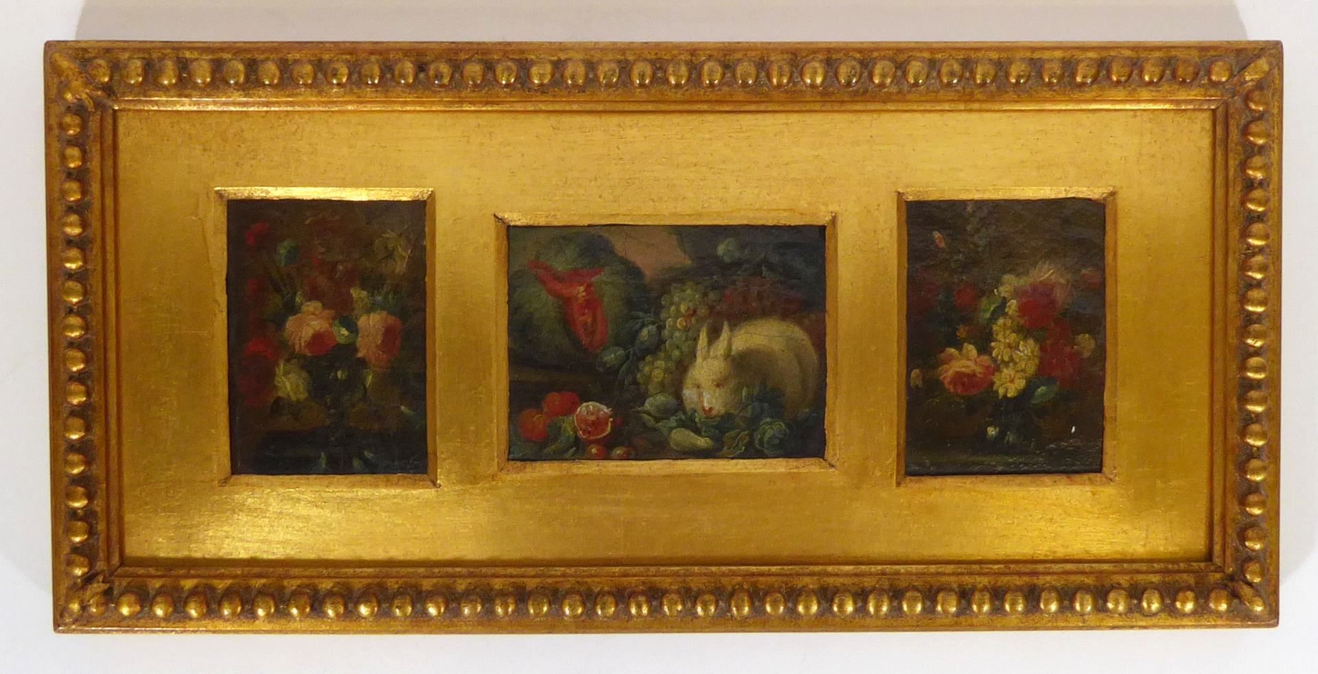 Niederländischer Stilllebenmaler Probablement 18e siècle. Trois petites peinture&hellip;