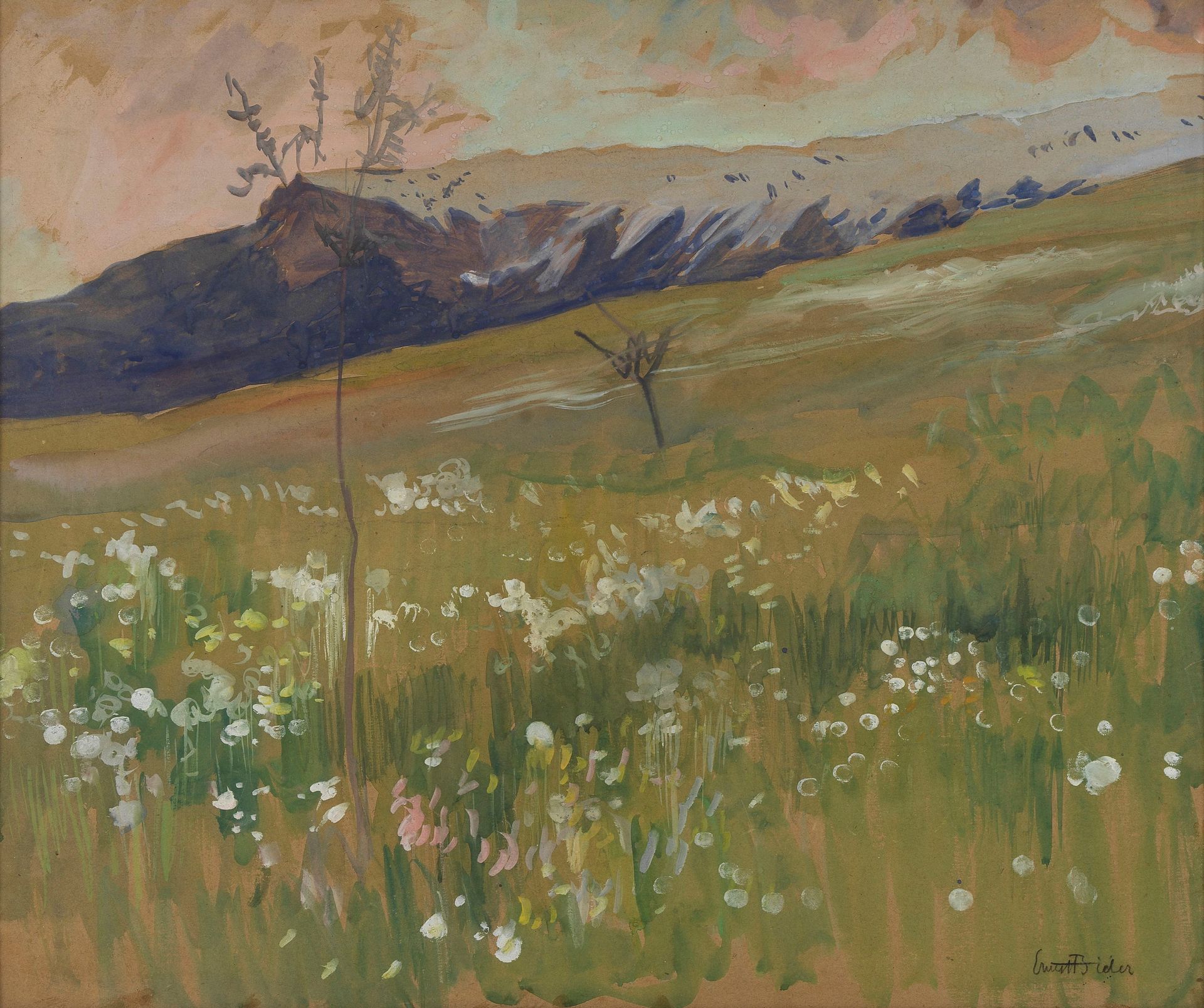Null Ernest Bieler (1863-1948)
Prairie fleurie de montagne, aquarelle sur papier&hellip;