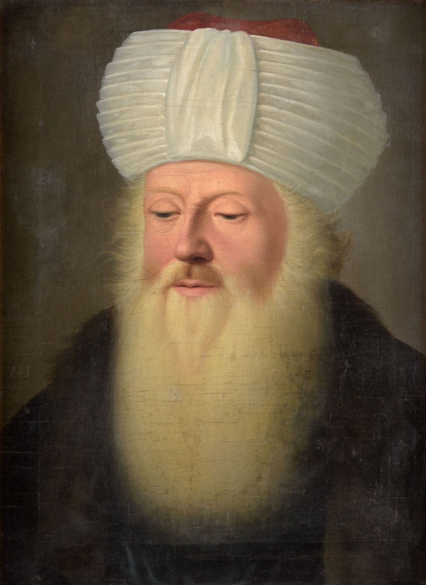 Orientalist Orientaliste Daté 1828
Orientale avec turban.
Signé : Ali 1828. Huil&hellip;