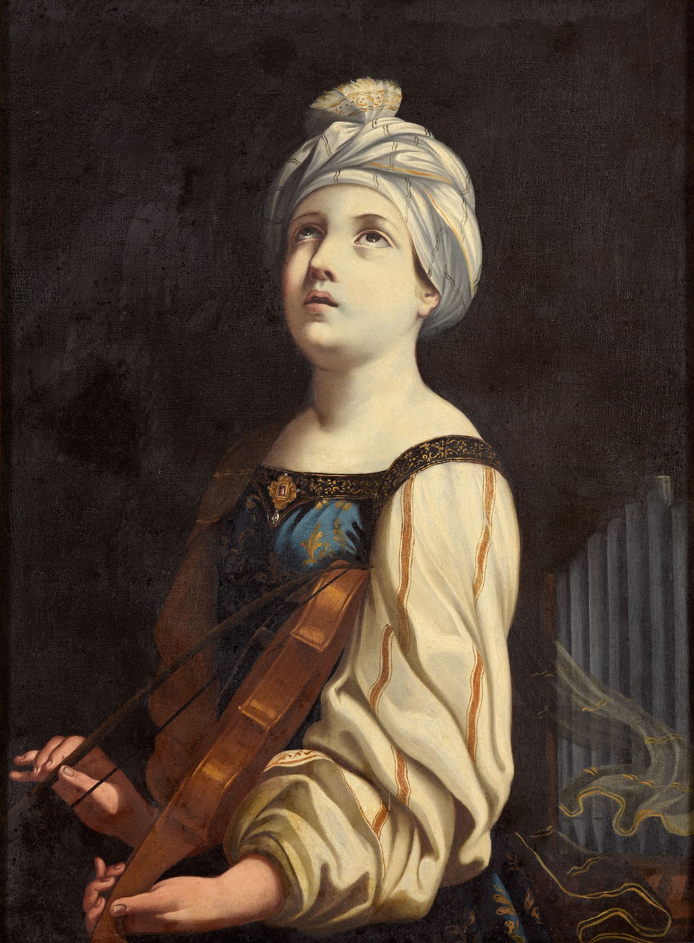 Reni, Guido Reni, Guido1575 Calvenzano - 1642 Bologna (after), 18世纪。
圣塞西莉亚。
油彩/白&hellip;