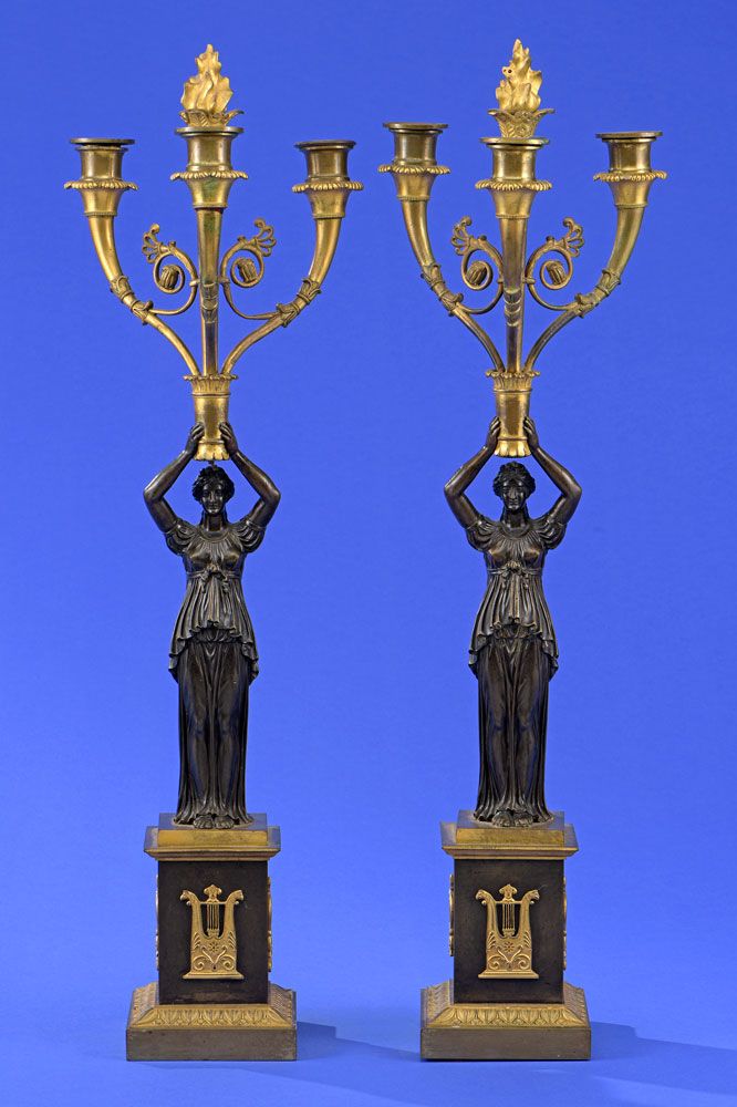Ein Paar Empire-Girandolen A pair of Empire girandoles, France, early 19th centu&hellip;