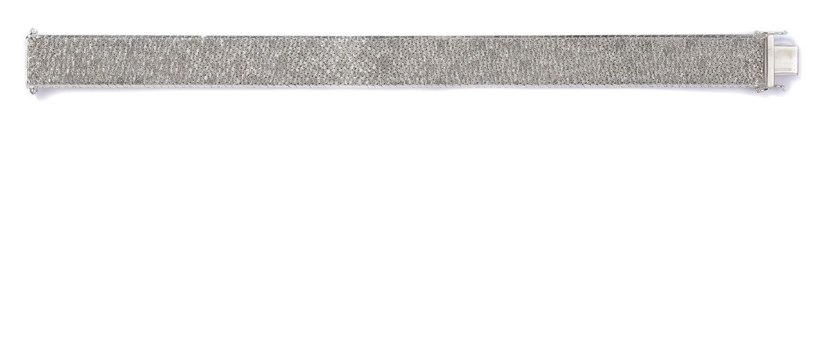 Armband Bracciale
Oro bianco 750, L 19,5 cm, 40,5 g.