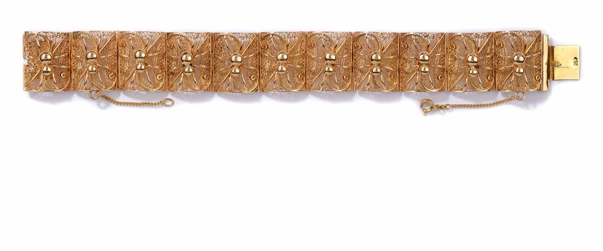 Armband Pulsera
Oro 750, L 18 cm, 53,5 g.