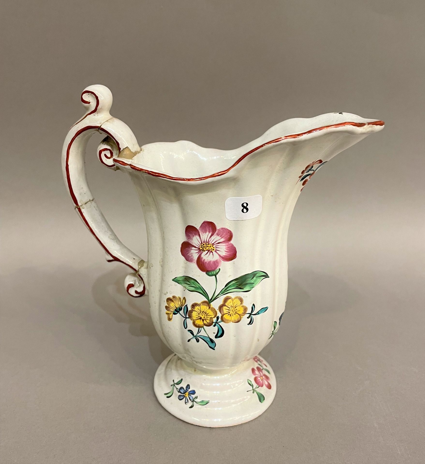 Null Bayreuth

Small earthenware ewer with polychrome decoration of flowers, the&hellip;