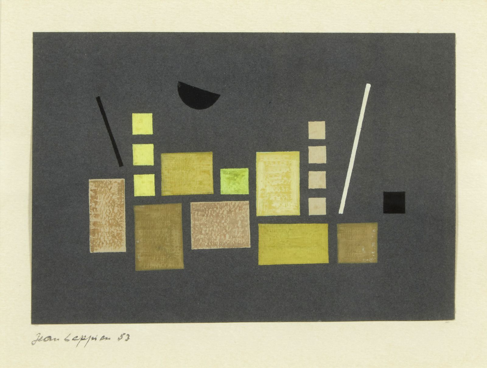 Null 60-Jean LEPPIEN (1910-1991)

Composition, 1953

Gouache

Signée et datée en&hellip;