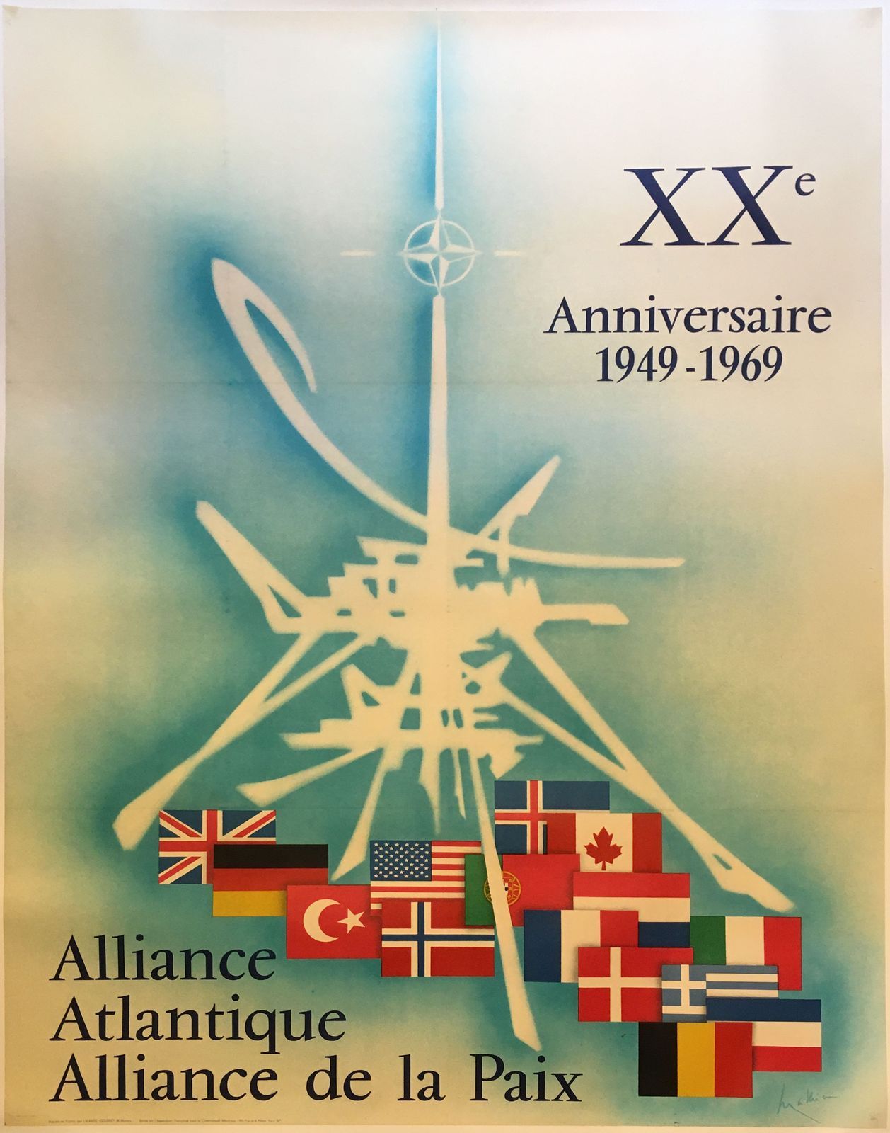 Null 39-Affiche pour L'ALLIANCE ATLANTIQUE - ALLIANCE DE LA PAIX, 20ème- ANNIVER&hellip;