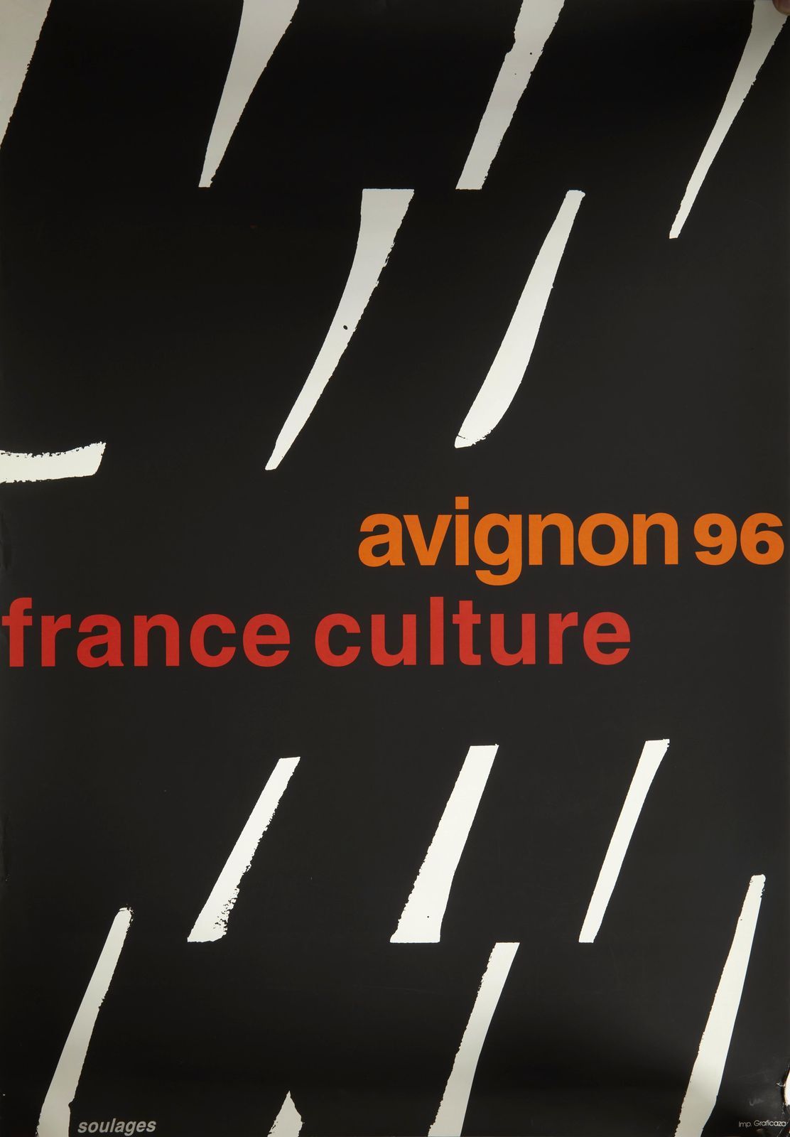 Null 40 D'après Pierre SOULAGES 

Avignon 96 France Culture

Affiche sérigraphié&hellip;