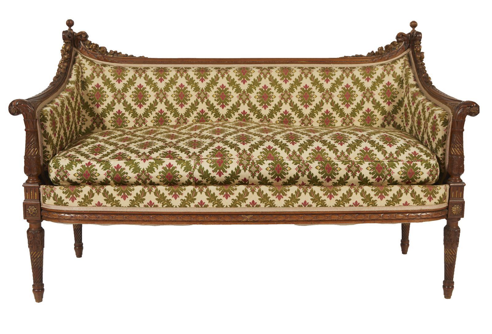 Null 472 Bis- Soggiorno composto da due bergères e un divano in legno modellato &hellip;