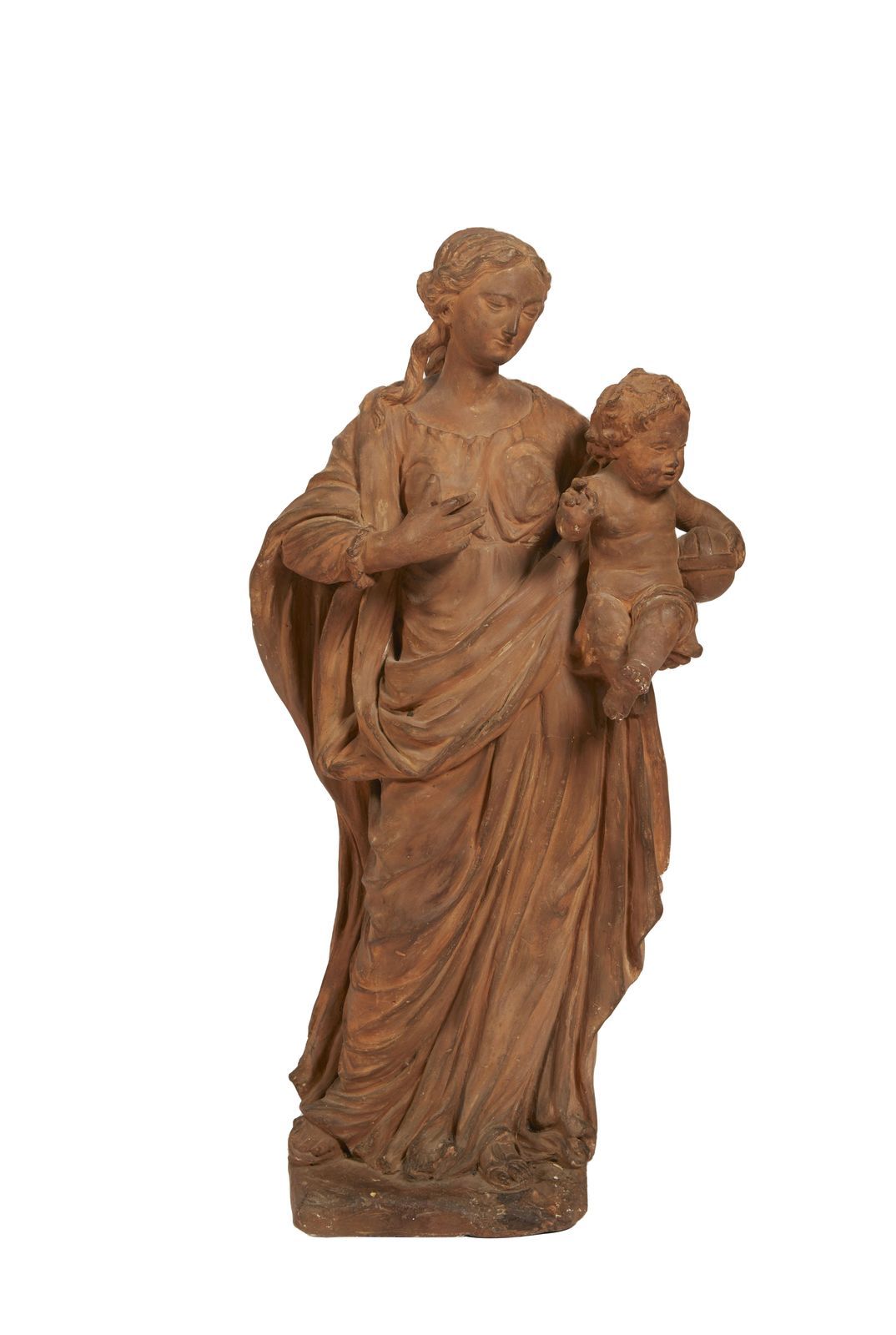 Null 233 Vierge à l'enfant

Importante sculpture en terre cuite. 

Fin XVII ou d&hellip;