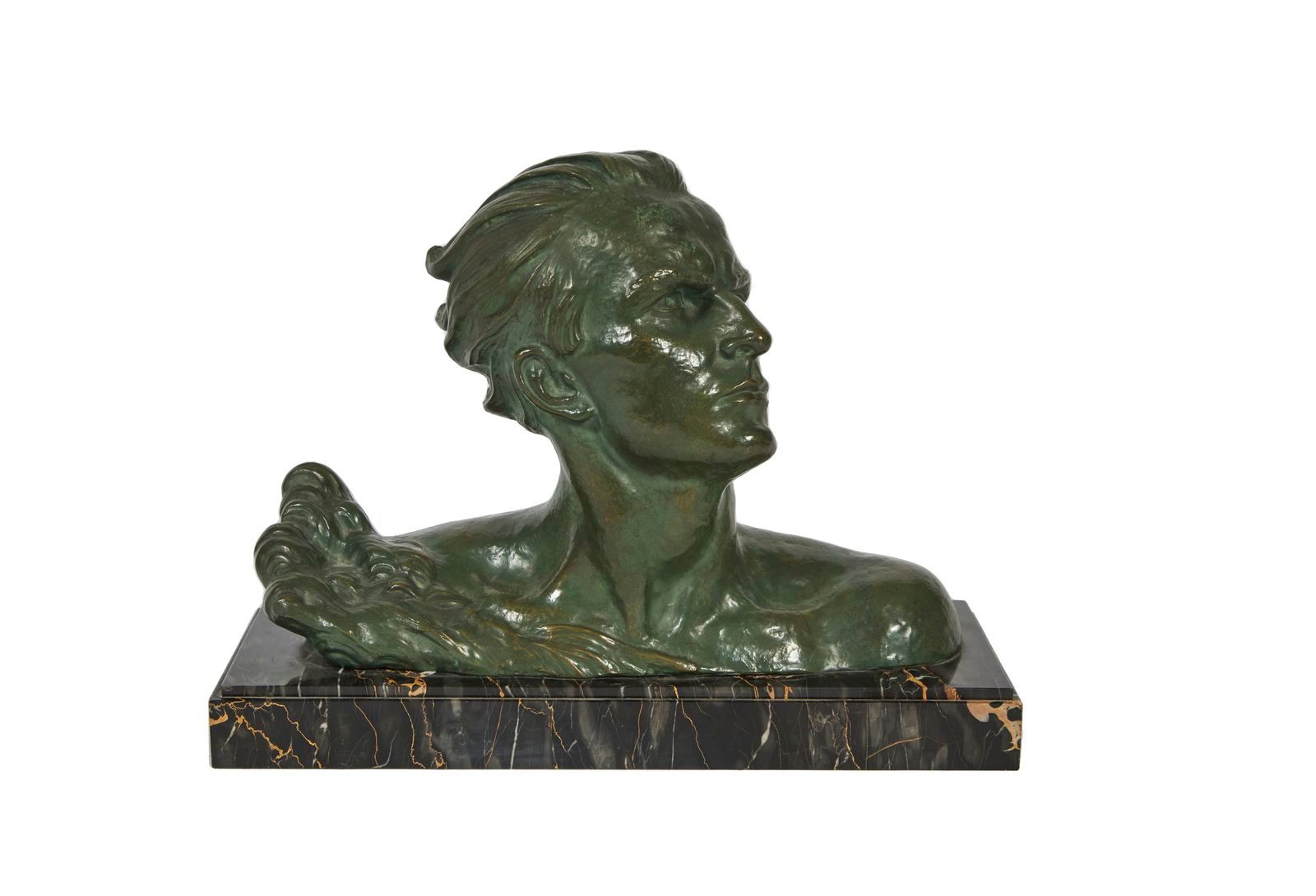 Null 197 Alexandre OULINE (1918 - 1940)

Buste de Mermoz

Bronze à patine verte,&hellip;