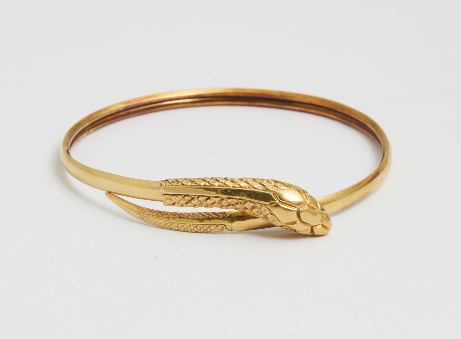 Null 236 Snake bracelet in yellow gold, inner diameter 63 mm, weight 16,9 g