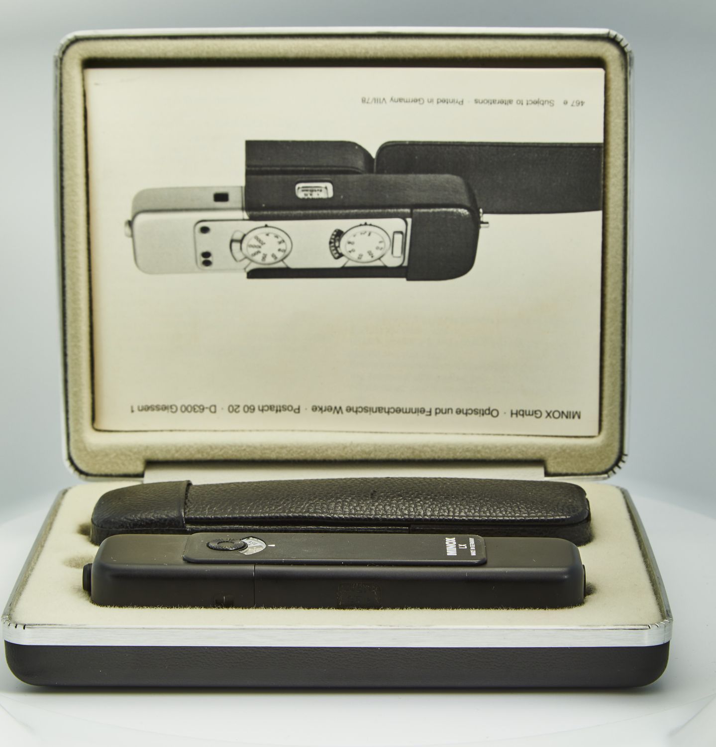 Null 308 MINOX LX: Miniaturkamera mit Transporttasche und Originalverpackung