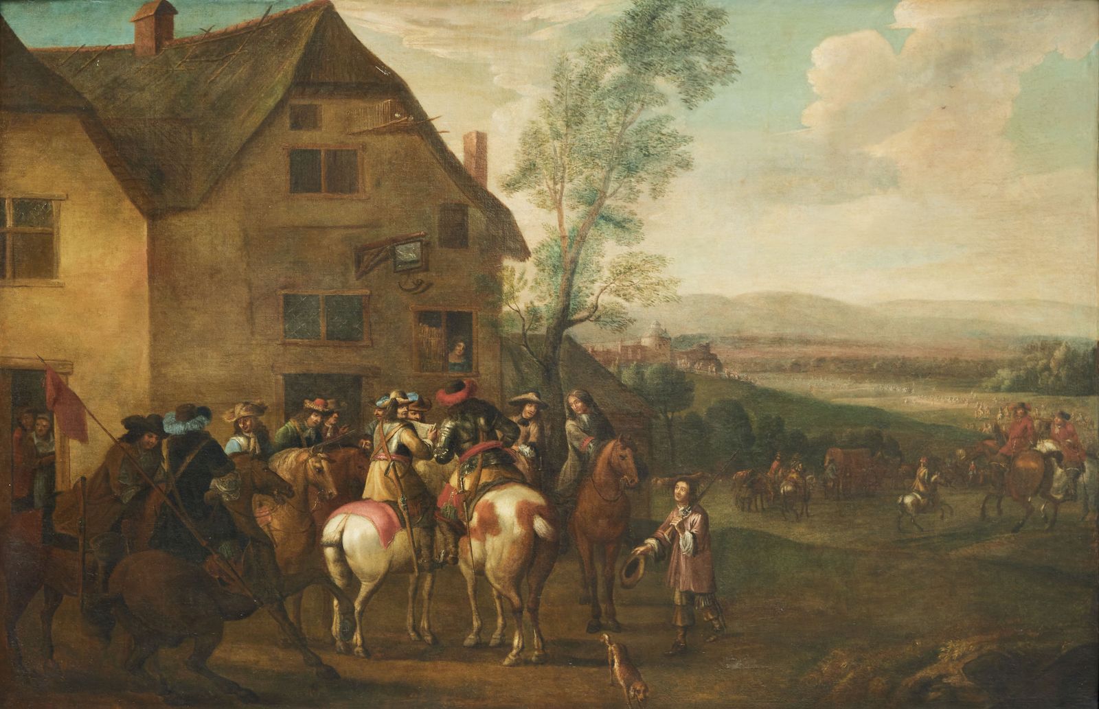 Null 324 佛兰德学校 17世纪末或18世纪初

士兵的停顿

布面油画

(旧的修复物)

132 x 200 cm