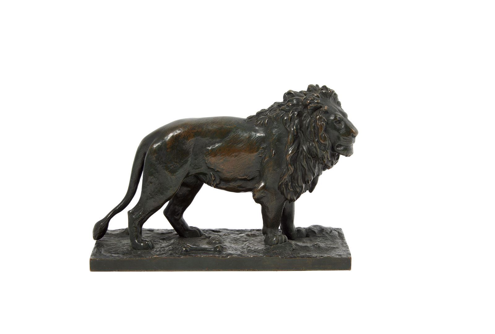 Null 256 Antoine-Louis BARYE (1796-1875) 

Lion marchant, 

Sculpture en bronze &hellip;