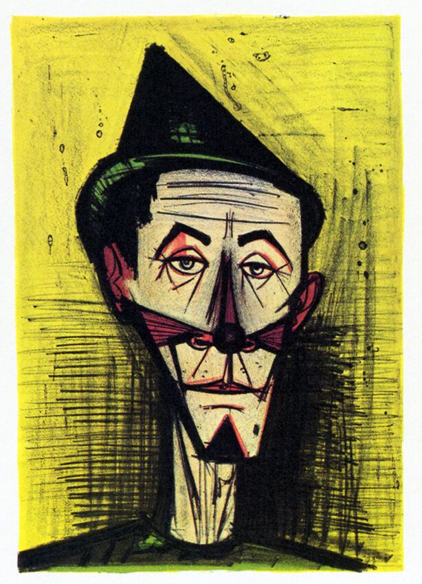 Null Bernard BUFFET (1928-1999) : le clown pointu. Lithographie non signée, 71 x&hellip;