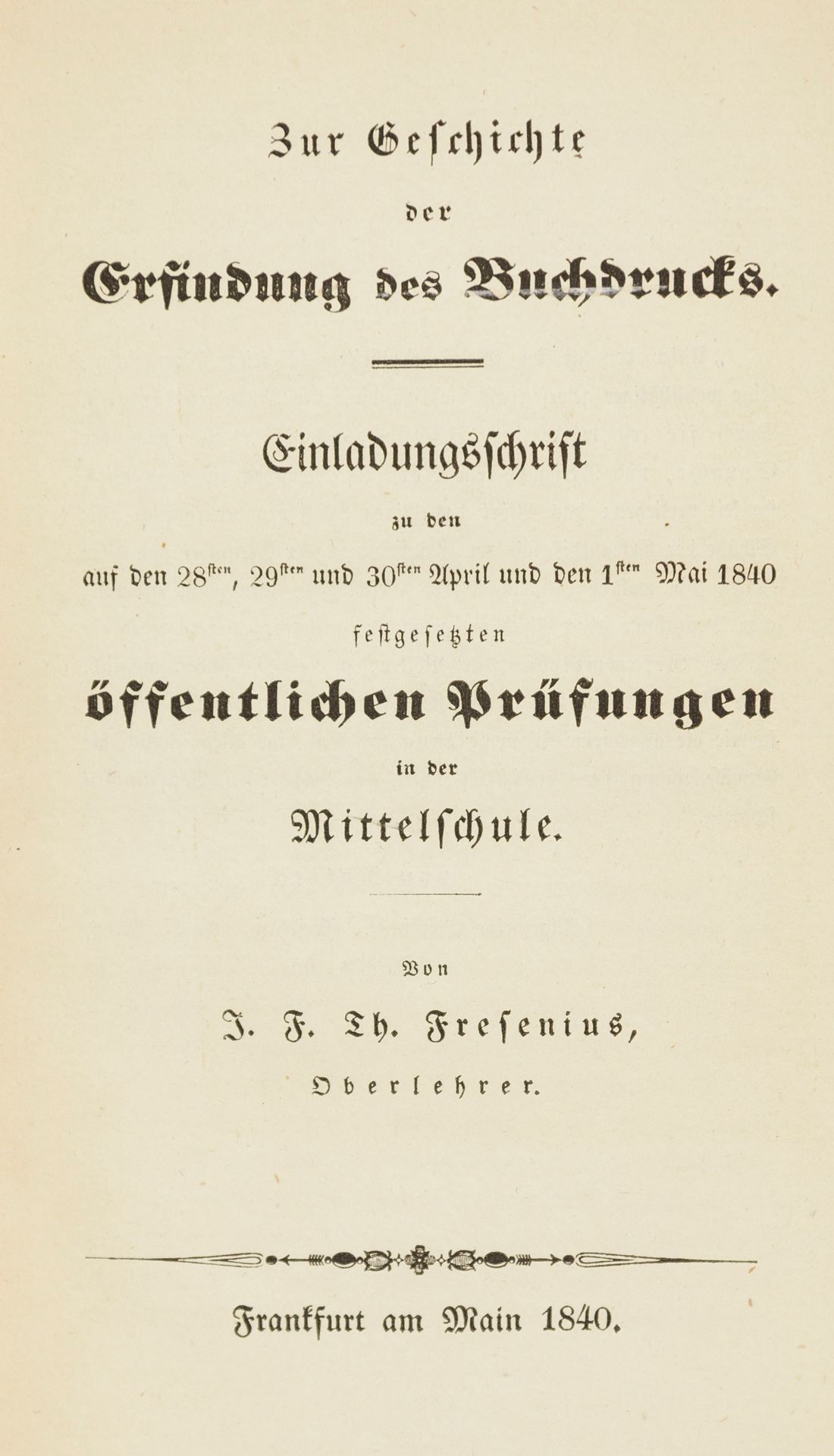 Buchwesen. – Gutenberg. – J. F. Th. Fresenius. Des livres. - Gutenberg. - J. F. &hellip;