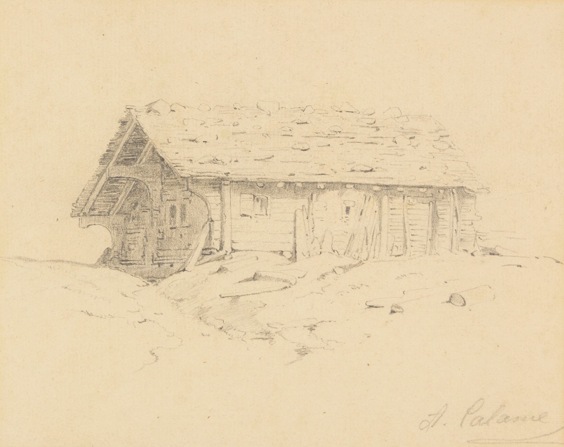 Calame, Alexandre Calame, Alexandre (1810-1864). Les refuges de montagne. 2 ll. &hellip;