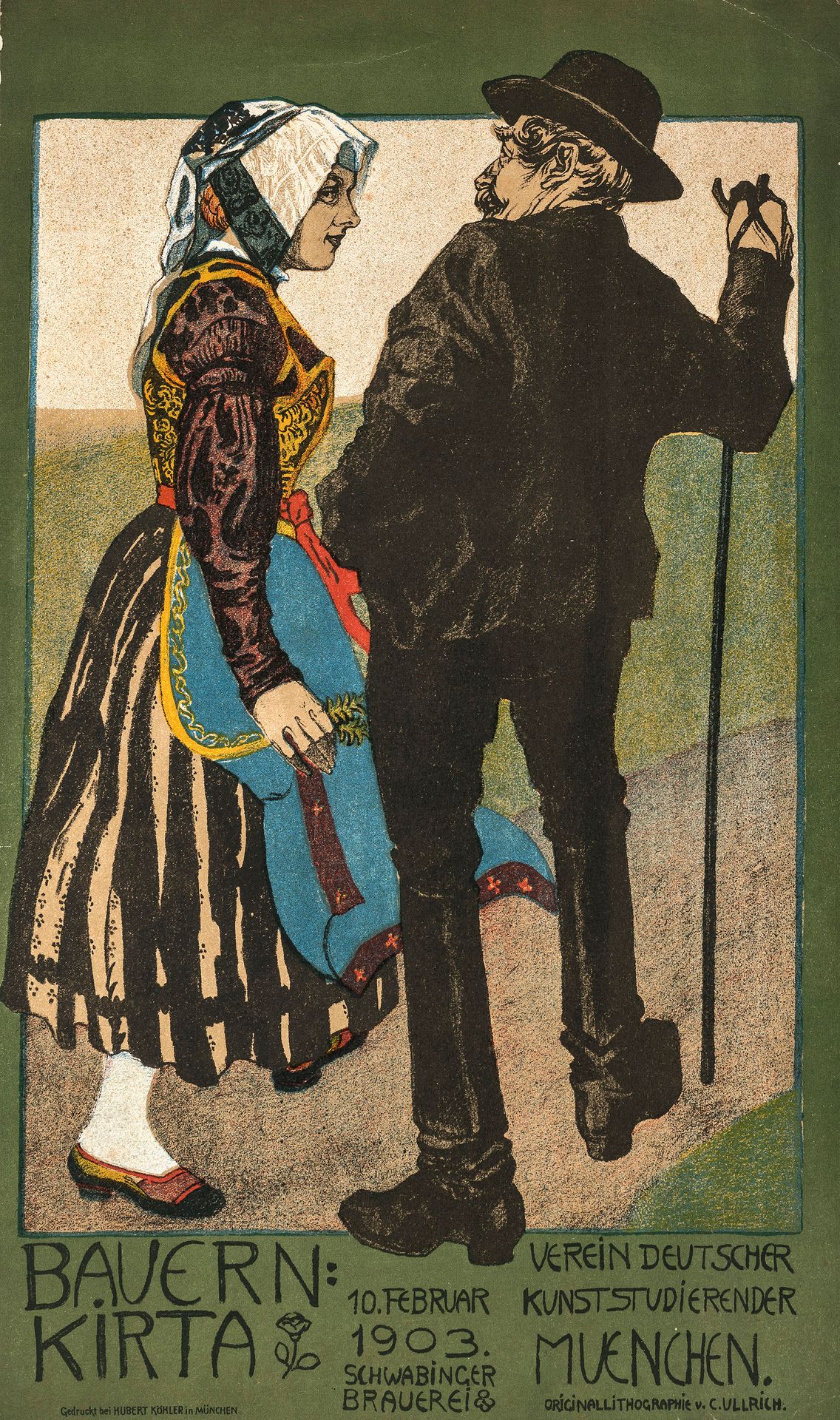 Plakat. – Curt Ullrich Poster. -Curt Ullrich (1873-1936). Farmers: Kirta, Munich&hellip;