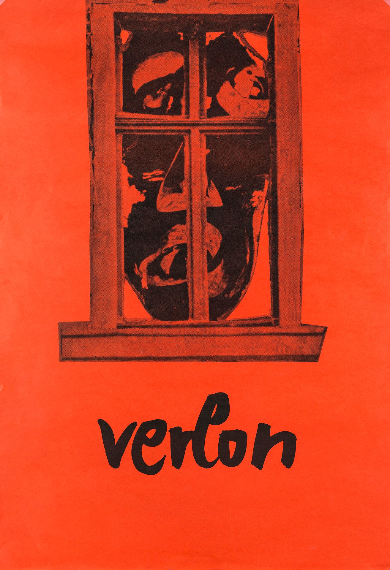 Plakat. – André Verlon 海报。-安德烈-维隆（d. I. 维利-萨利，1917-1993）。海报。插图窗口下的字体verlon交叉。红纸胶&hellip;