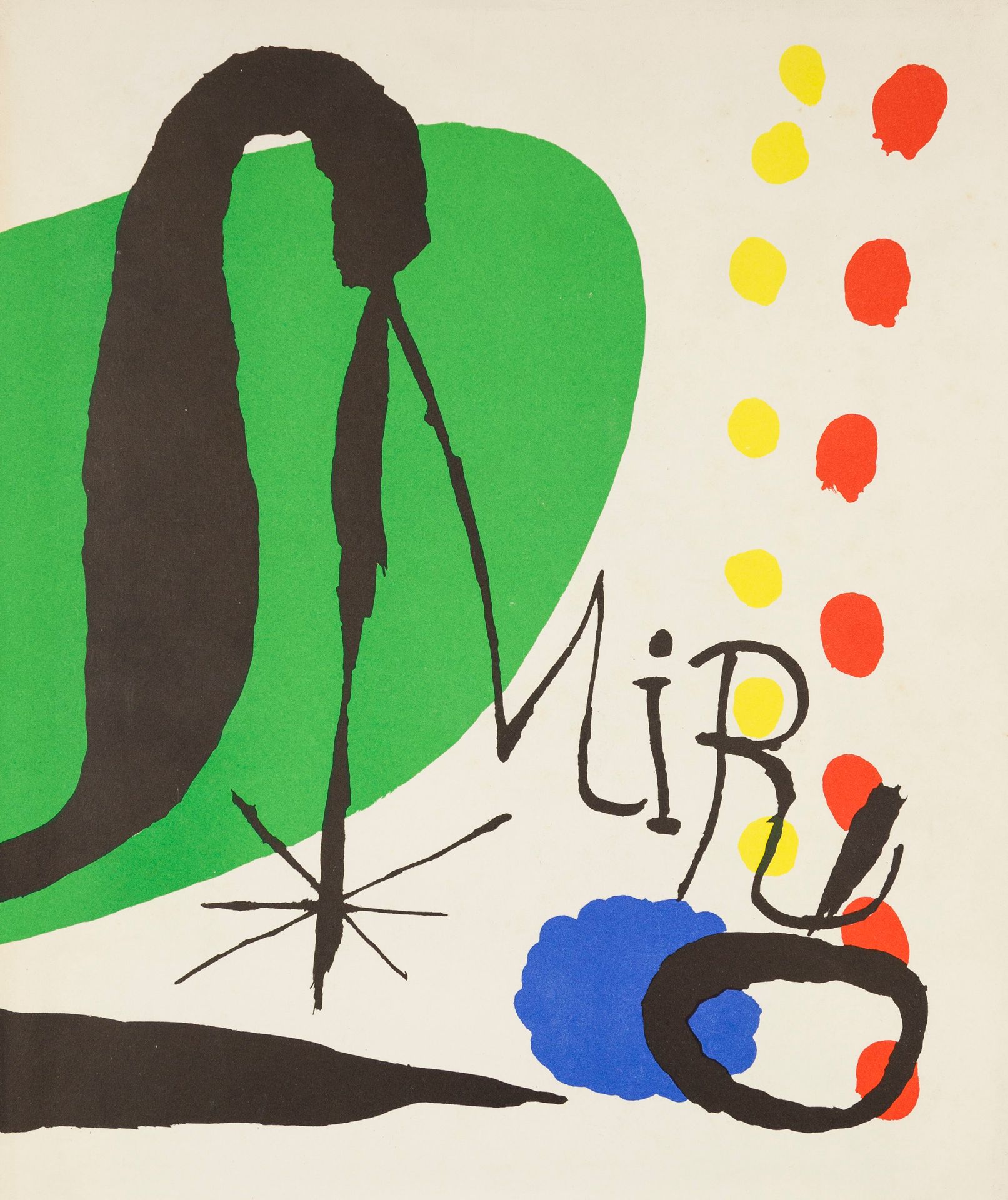 Miró. – S. Hunter. 米罗 - S.亨特。琼-米罗，他的绘画作品。巴塞罗那1959年，Gr.-4°。35，108页，大量插图，也有类似传真的图版&hellip;