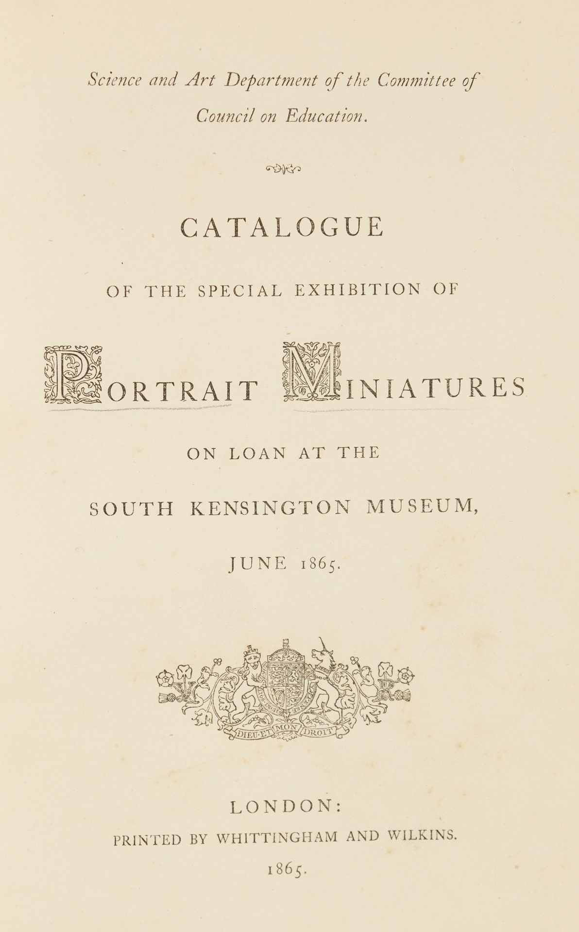 Porträtminiaturen. – Catalogue of the special Exhibition Portrait Miniatures. -C&hellip;