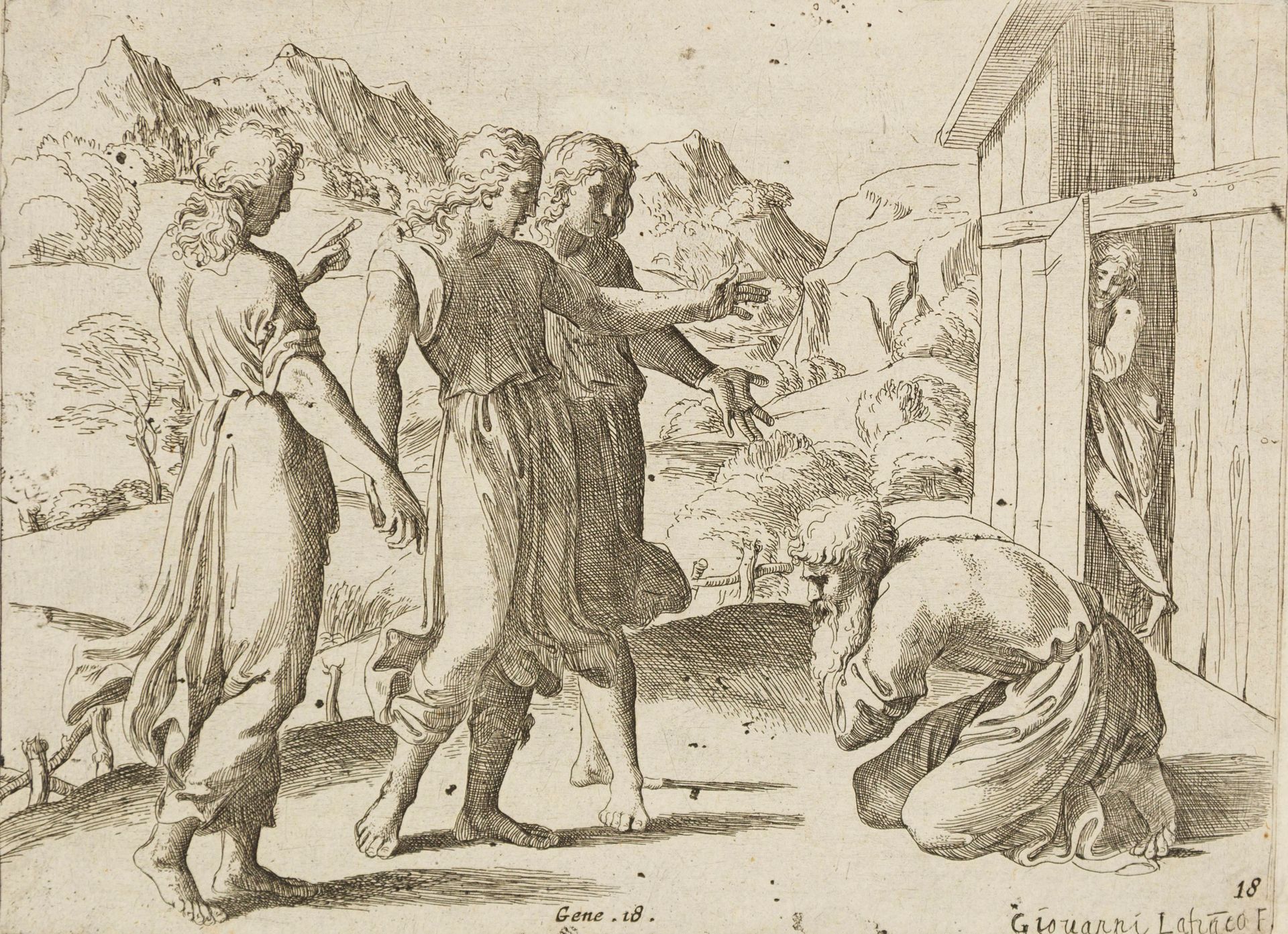 Penni, Giovanni Francesco Penni, Giovanni Francesco(1490-1528), after.三位天使向亚伯拉罕显&hellip;