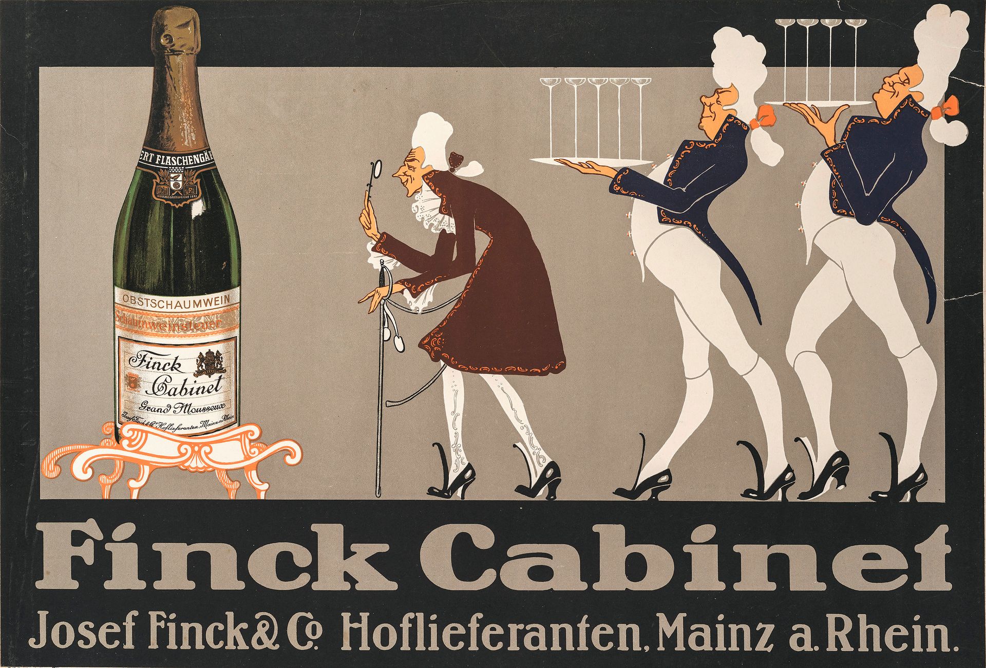 Plakat. – Finck Cabinet. Affiche. - Cabinet Finck. Affiche Josef Finck & Co, fou&hellip;